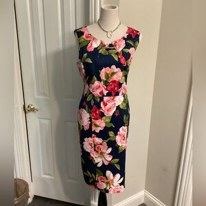 Enfocus Studio Navy Floral Dress